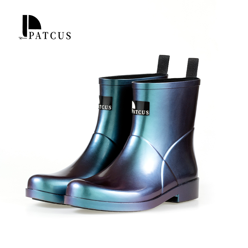 Patcus メンズ ファンタジックカラー スタイリッシュなゴム製レインブーツ